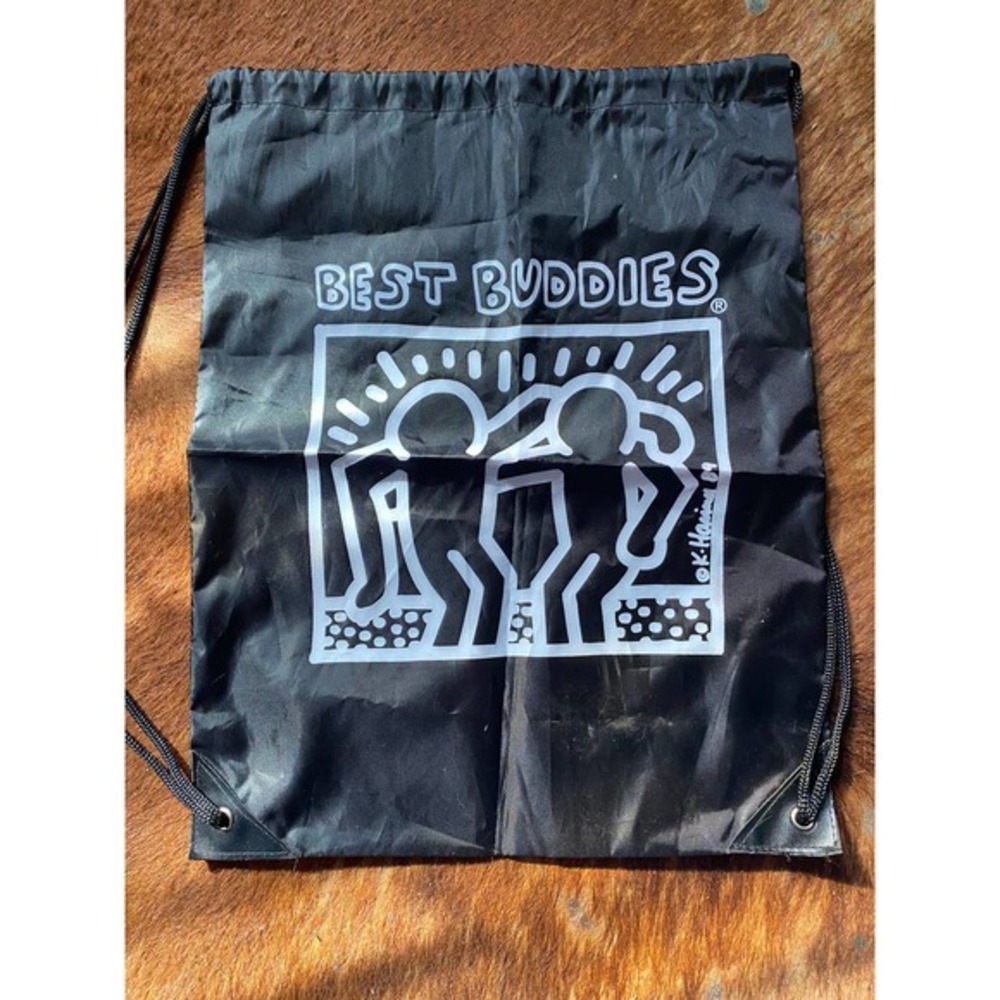 Keith Haring Best Buddies nylon drawstring bag